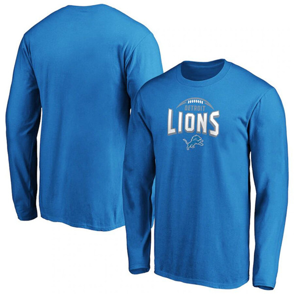 Detroit Lions Blue Clamp Down Long Sleeve T-Shirt